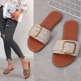 Breakj New Sandals 2025 Large Flat Bottom Fish Mouth Side Buckle Women's Cool