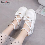 Kawaii lolita Shoes JK Uniform Shoes Mary Janes Shoes Woman lolita dress cosplay Shoes low heel women pink white