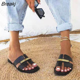 Designer New 2023 Women Flat Flip Flops Chain Sandal Slippers Shoes Women Flats Slippers Fashion Sandals