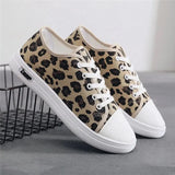 Women Classic European Stylish Leopard Spring Lace Up Shoes Lady Casual Comfort Summer Office Party Shoes Sapatos Femininas