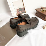 black Loafers women Student Uniform Small Leather Shoes flats Retro British Style Fashion Women's Single Shoes Mary