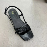 Silver Ladies Shoes with Medium Heels Summer 2023 Roman Style Square Sandals for Women Outdoor Free Shipping Offer H