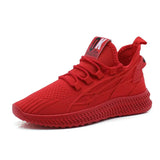 Fashion Spring Female Sneakers Women Shoes Korean Mesh Yellow Ladies Shoes Woman Lace Up Red Black Casual Shoes