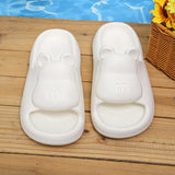 New Cartoon Platform Slippers Woman Eva Thick Bottom Home Slides for Women Soft Sole Anti-Slip Beach Flip Flop Couple