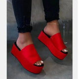 Ladies Shoes on Sale New Fashion Sexy Leopard Print Women's Slippers Summer Outdoor Thick Sole Casual Women Wedge