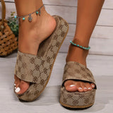 2024Women's Summer New Classic Solid Color Thick-soled Non-slip Sandals Daily Comfortable Shallow Holiday Party Beach