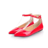 Flats Women 2023 Drsss Shoes Size 50 Candy Colour Pointed Toe Summer Autumn Mary Jane Shoes PU Leather Zapato