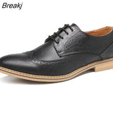 Shoes Men Brogues Shoes Lace-Up Bullock Business Wedding Dress Shoes Male Formal Shoes