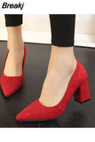 Heels Women Pumps Sexy Nightclub Wedding casual shoes Pointed Toe Parties Dress Slip-on Summer Flock Shallow