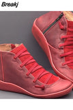 2023 Autumn Winter Retro Women Shoes Fashion Leather Ankle Boots Zapatos De Mujer Wram Botas Booties Chaussures
