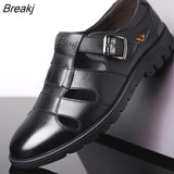 Men Sandals Genuine Leather Sandals Men Outdoor Casual Men Leather Sandals For Men Beach Shoes Roman Shoes Plus Size