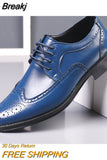 Mens Oxford Shoes Genuine Calfskin Leather Brogue Dress Shoes Classic Business Formal Shoes