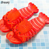 Runway Lobster Slippers Unisex Men Funny Slides Animal Fishing Flops For Boys Summer Slippers Beach Shoes Man Mules