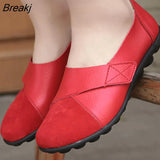 PU Leather Loafers Soft Sole Casual Flats Shoes for Women Students plus
