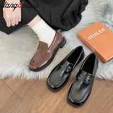 Women jk Uniform Shoes Uwabaki Japanese JK Round Toe Women Girls School Students mary janes Lolita Brown Cosplay