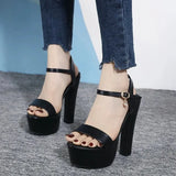 thick heel sexy ladies high heel sandals concise elegant high heels Europe and America sweet wild white women's
