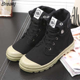 New Canvas Shoes Women Boots Palladium Style Fashion High-top Military Ankle Casual Shoes Female High Quality