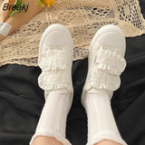 for Women Women's Shoes Japanese Lace White Shoes Female 2023 New Female Wild Ulzzang Cute Canvas Shoes