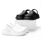 Women's White Hollow Out Platform Sandals 2024 New Summer Eva Garden Shoes for Women Comfortable Non Slip Beach Slippers