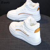 Winter Women Shoes Warm Fur Plush Lady Casual Shoes Lace Up Fashion Sneakers Platform Snow Boots Big Size