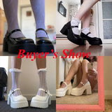 Chunky Platform Pumps Women New Buckle Strap Super High Heels Mary Jane Shoes Woman Goth Thick Heeled Party Lolita