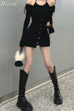 Bodycon Fake Two Dress Slim Woman Long Sleeve Vintage Black Dress Casual 2023 Autumn Korean Style Short Party Dress