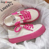 Brand Casual Spring Autumn Sneakers Women Vulcanized Shoes Chunky Lace Up Flats Shoes Sports Platform Sneakers Tennis
