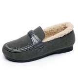 Women Winter Casual Shoes New Moccasins Soft Flat Non-slip Loafers 2024 Fashion Comfort Warm Plush Slip on Female Cotton