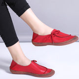 New Plus Size Women's Shoes Fashion Lace up Casual Flat Loafers Female rubber soft sole Walking Shoes zapatillas