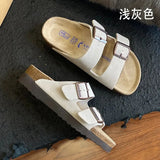 Shoes Woman 2024 Slippers Flat Platform Pantofle Luxury Slides New Rubber Designer Fashion PU Female Shoes Womens Slippers