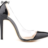 Womens Patent Leather High Heels Corset Pointed Toe Party Pumps Ladies Wedding Shoes US Size