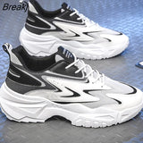 Seasons Men's Trendy Shoes Fashion New Platform Trend Retro Reflective Sneakers Thick-soled Casual Male Vulcanized