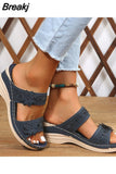 Summer Women Sandals Sexy Shoes Crystal Casual Woman Flats Buckle Strap Ladies Fashion Beach Shoe Big Size