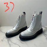 Size Summer Woman Rivet Sandals Thick Bottom Solid Color Flat Ankle Boots Female Shiny Lace-Up High Heel Shoes Designer