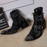 Leather Men Boots fashion Lace-Up outdoor Boots breathable Motorcycle Ankle Boots Men Shoes Casual Shoes Hombre