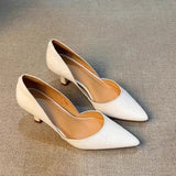 Breakj Shallow Single Shoes 2025 Summer New Temperament In The Empty Tip Of The Retro Pedal High Heels