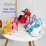 Dance Model Shoes Women Catwalk Shoes Sandals 9 13 15 17 20 CM Sexy High Heels Platform Sandals Girls Shoe Party