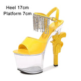 Shoes Pole Dance High Heels Sexy Women Shoes Transparent Sandals Women Wedding Dress 2023 Pistol Heel Female