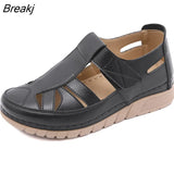 Women‘s Shoes Sandals Fashion Baotou Wedge Platform Sandals Ladies Retro Rome Sandalias Mujer Slip on Beach Shoes