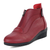 Women 2023 New Zipper Ankle Boots Women Warm Fur Casual Snow Boots Female Non Slip Comfort Short Boots Mujer