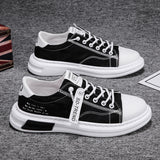 Men Canvas Casual Sneakers Fashion Lace Up Flat Footwear Korean Breathable Sport Shoes Men's Board Chaussure