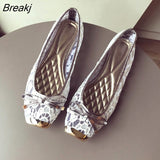 Flat Shoes Lace Big Size Women Shoes Women Flats Office Ladies Brand Boat Shoes Black Gold