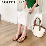 Strap Women Sandals Brand Narrow Band Slide Beach Flip Flops Slingback Sandal Open Toe Low Heel Shoes Sandalias Mujer