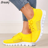 Women Sneakers Slip On Mesh Light Breathable Shoes Woman Walking Platform Comfortable Casual Fashion Female Lace Up Non Slip