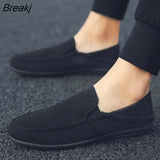 breathable male flat shoes 2023 new summer new casual driving shoes lightweight wear-resistant slippery lazy shoes