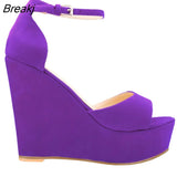 Women Summer Shoes 2023 Sexy Open Toe Ankle Strap Platform High Heels Wedge Sandals Party Wedding Dress Ladies Shoes
