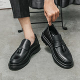 Men Casual Leather Shoes outdoor Slip on Fashion Italian Moccasins Luxury Brand Loafers fashion Business men