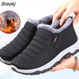 Men Snow Boots Outdoor Shoes For Male Thick Sole Sneakers for Men Winter Shoes Botines Tenis Keep Warm Fluff Mens Ankle