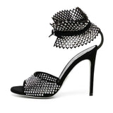Breakj Spring And Summer New Broadband Sexy Rhinestone Sandal Female Ultra High Dew Toe Lap Buckle Fine High Heel Female