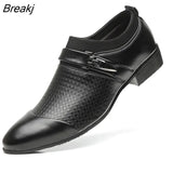 Man Leather Shoes Slip On Flats Oxford Business Office Formal Wedding Shoe Pointed Toe Men Dress Leather Shoes